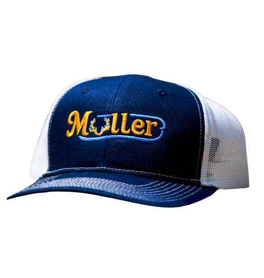 Muller Antler Script Trucker Hat - Navy & White